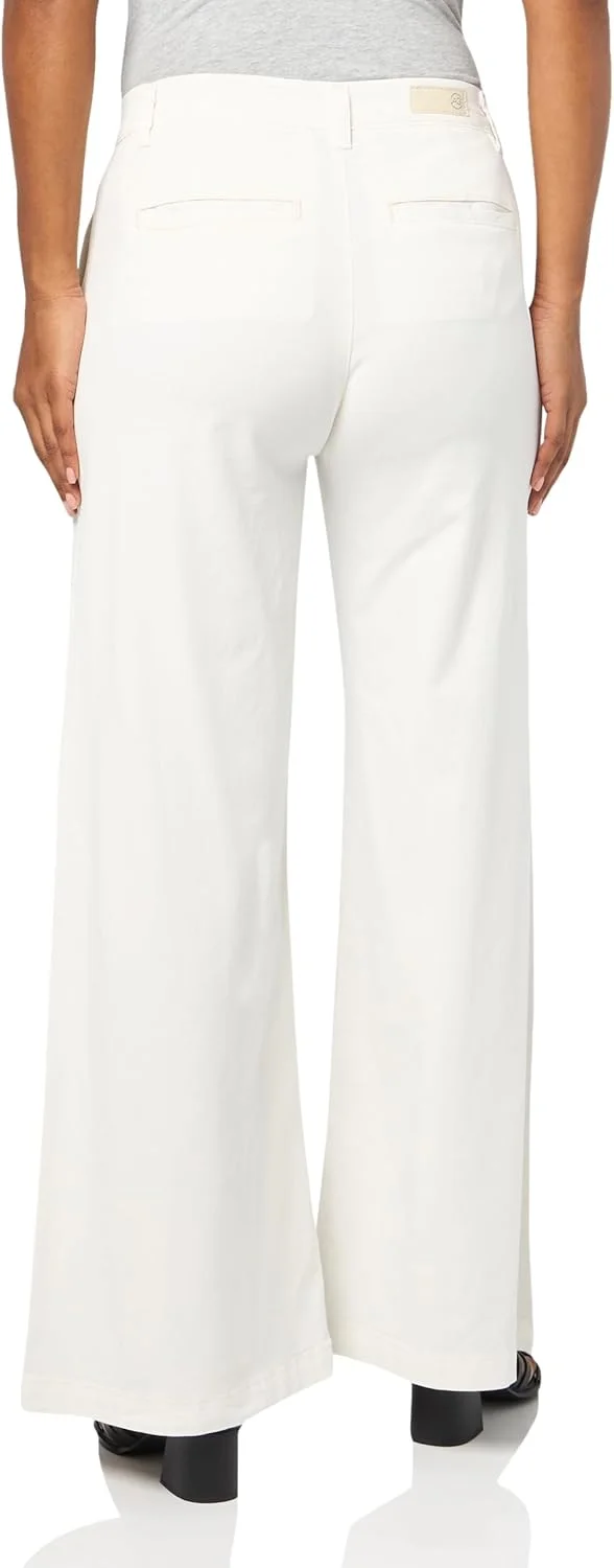 شلوار جین زنانه ای جی آدریانو گلدشمید مدل Caden با فاق بلند و پاچه گشاد، رنگ پودری شلوار جین زنانه ای جی آدریانو گلدشمید مدل Caden با فاق بلند و پاچه گشاد، رنگ پودری