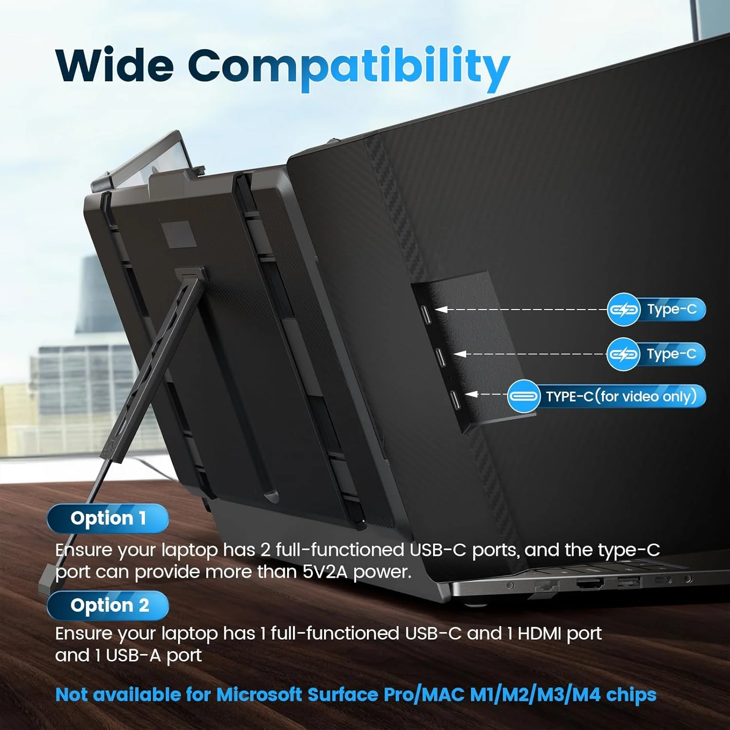 اکستندر صفحه نمایش لپ تاپ 14 اینچی domyfan، مانیتور سه گانه قابل حمل FHD 1080P IPS برای لپ تاپ، اتصال و پخش HDMI/USB-A/Type-C برای ویندوز، مک، اندروید، کروم، سوییچ و PS5، سازگار با لپ تاپ های 13.3 تا 17 اینچی اکستندر صفحه نمایش لپ تاپ 14 اینچی domyfan، مانیتور سه گانه قابل حمل FHD 1080P IPS برای لپ تاپ، اتصال و پخش HDMI/USB-A/Type-C برای ویندوز، مک، اندروید، کروم، سوییچ و PS5، سازگار با لپ تاپ های 13.3 تا 17 اینچی