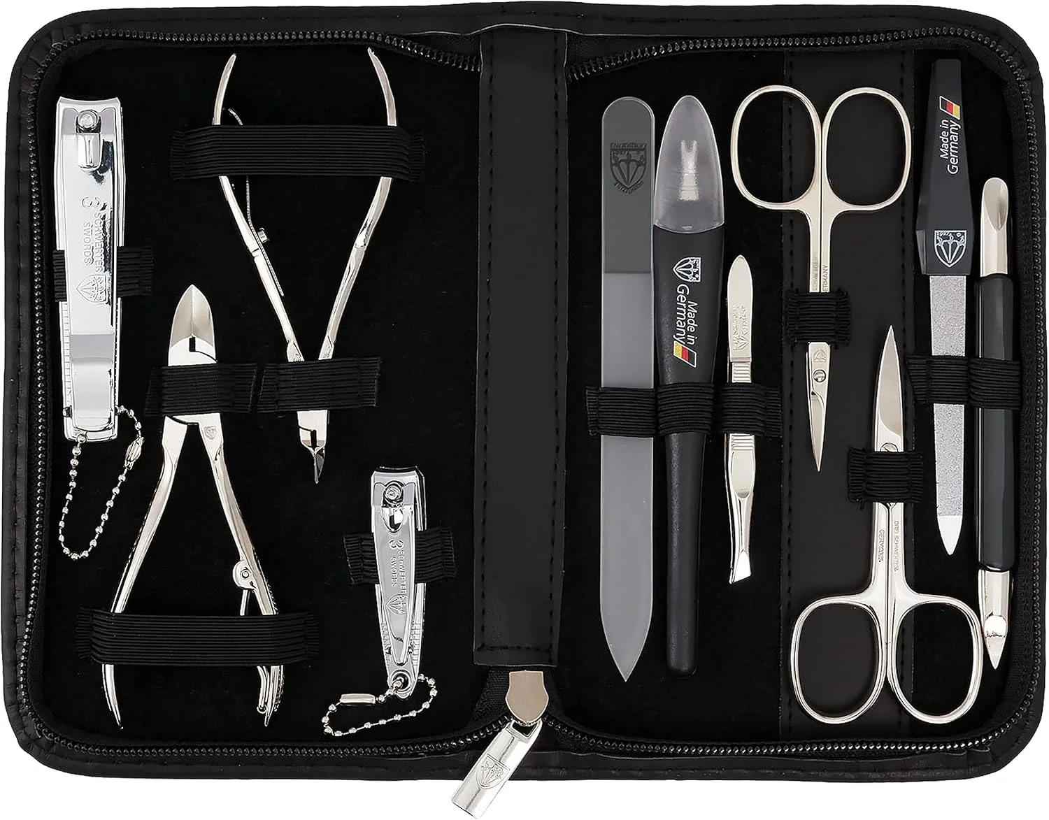 ست مانیکور و پدیکور 11 تکه تری سورز آلمان با کیف چرمی اصل - ساخت زولینگن/آلمان