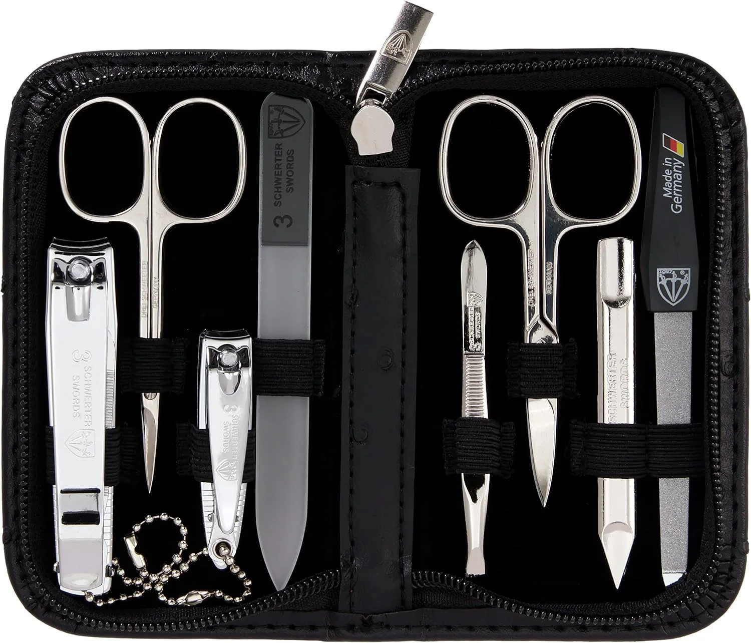 ست مانیکور و پدیکور 8 تکه با کیفیت عالی از برند تری سورز آلمان، مناسب برای مراقبت حرفه ای از ناخن های دست و پا، شامل قیچی، ناخن گیر و کیف چرمی شیک، ساخت سولینگن آلمان (22009)