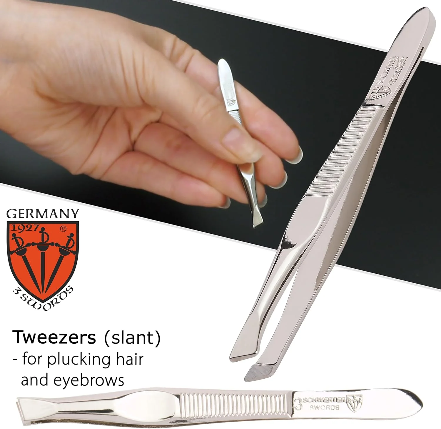 تری سورز آلمان - ست مانیکور و پدیکور 3 تکه با کیفیت عالی برای مراقبت حرفه ای از ناخن های دست و پا، شامل قیچی، سوهان و کیف چرمی اصل، ساخت سولینگن آلمان