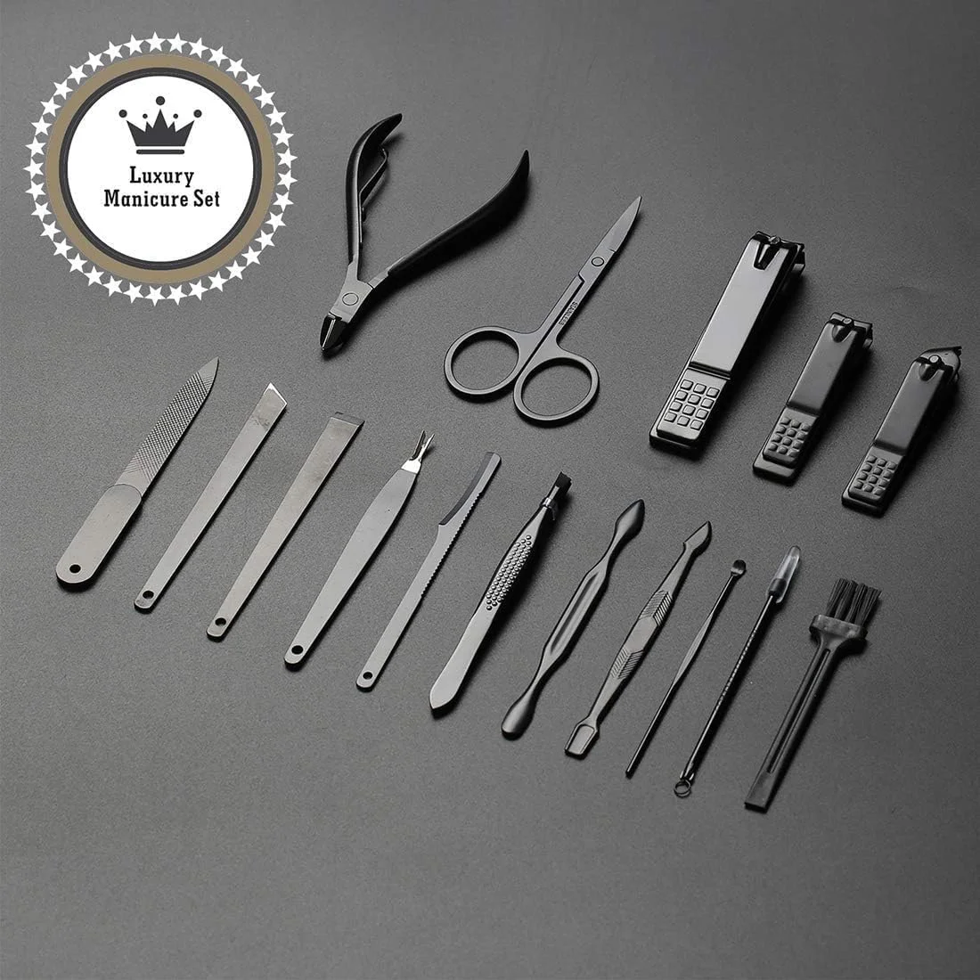 ست مانیکور استیل ضد زنگ SYOSI مناسب هدیه برای آقایان/خانم ها، به همراه کیف چرمی PU، ابزار مراقبت شخصی (قهوه ای) ست مانیکور استیل ضد زنگ SYOSI مناسب هدیه برای آقایان/خانم ها، به همراه کیف چرمی PU، ابزار مراقبت شخصی (قهوه ای)