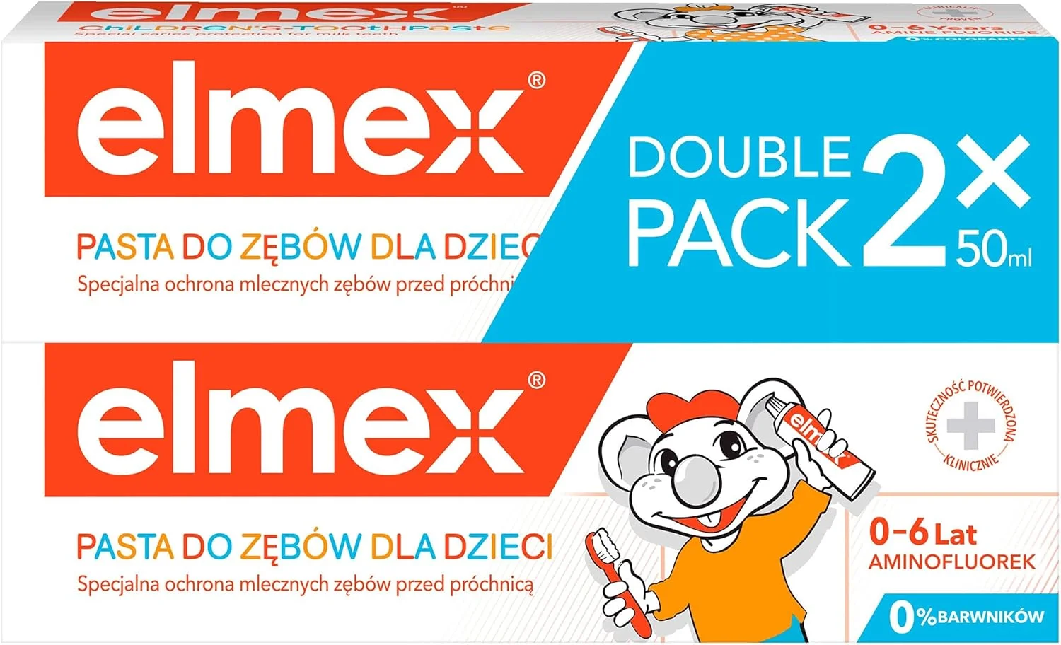 خمیر دندان کودک المکس 0-6 سال 2x50 میلی لیتر خمیر دندان کودک المکس 0-6 سال 2x50 میلی لیتر