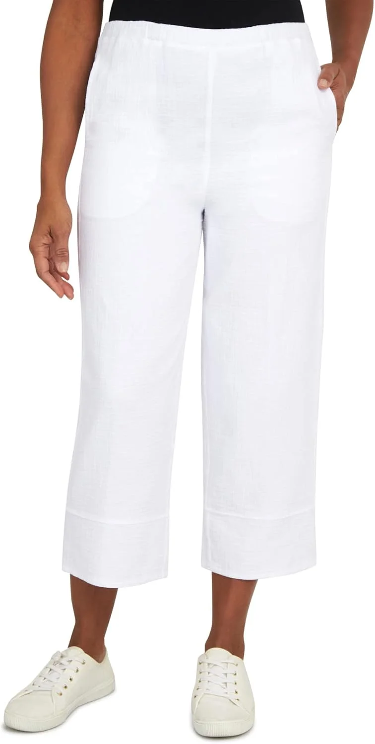 شلوار زنانه پاچه گشاد سایز کوچک آلفرد دانر مدل Nautical، سایز 10P، سفید شلوار زنانه پاچه گشاد سایز کوچک آلفرد دانر مدل Nautical، سایز 10P، سفید