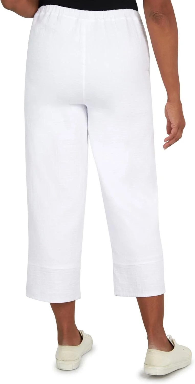 شلوار زنانه پاچه گشاد سایز کوچک آلفرد دانر مدل Nautical، سایز 10P، سفید