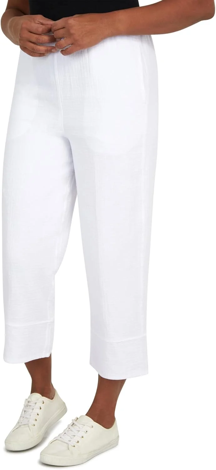شلوار زنانه پاچه گشاد سایز کوچک آلفرد دانر مدل Nautical، سایز 10P، سفید