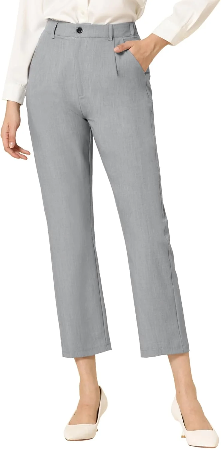 Allegra K شلوار راسته زنانه Allegra K شلوار راسته زنانه