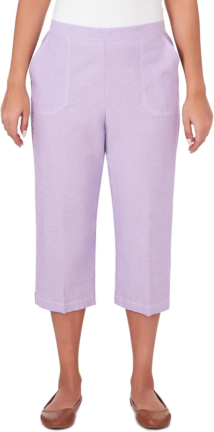 شلوار کاپری زنانه آلفرد دانر مدل Garden Party (سایز 18، معمولی، استاندارد، یاسی) شلوار کاپری زنانه آلفرد دانر مدل Garden Party (سایز 18، معمولی، استاندارد، یاسی)