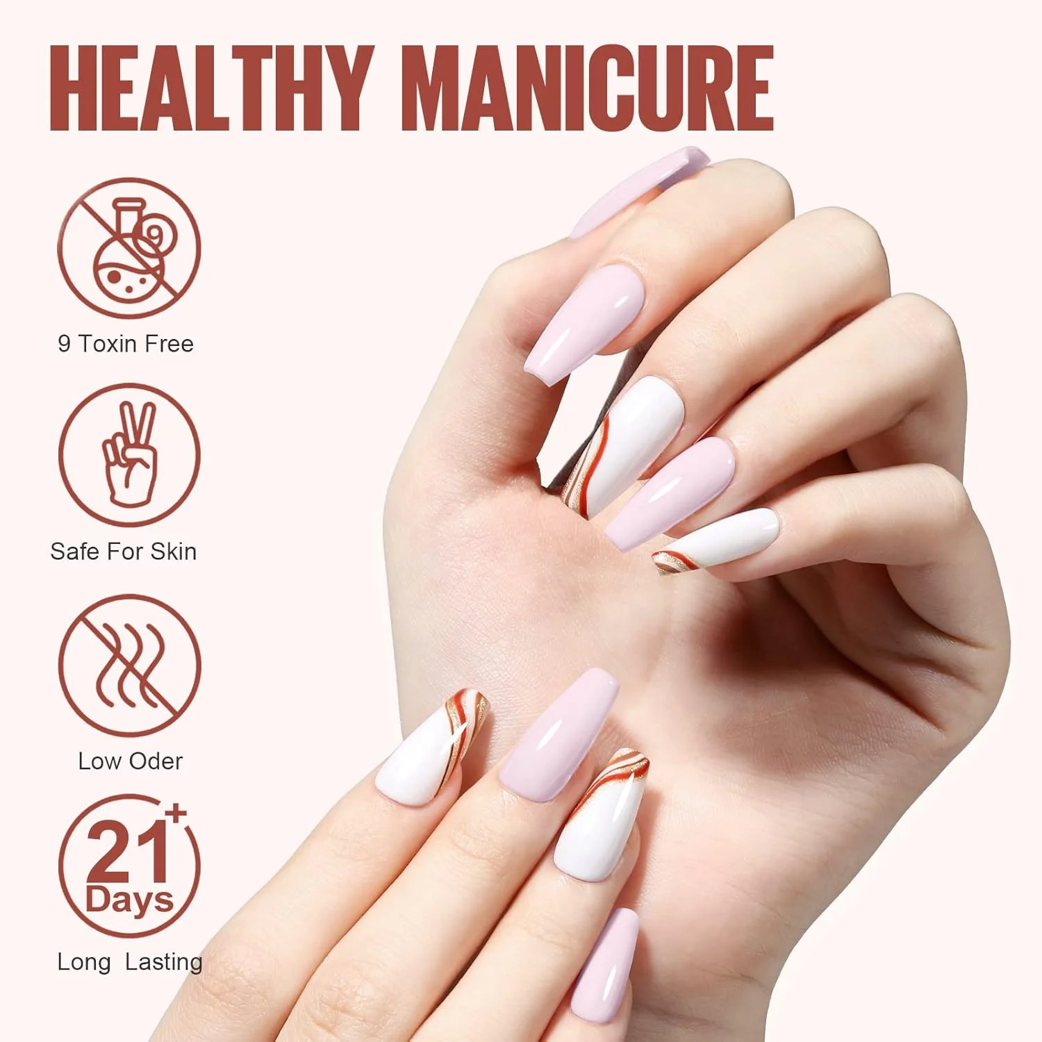 ست لاک ژل TOMICCA، شامل 6 رنگ صورتی کالباسی، سفید و لاک پایه و روکش به همراه دستگاه خشک کن ناخن UV 48 وات (دارای 3 تنظیمات تایمر) و ابزار و لوازم جانبی ضروری طراحی ناخن ست لاک ژل TOMICCA، شامل 6 رنگ صورتی کالباسی، سفید و لاک پایه و روکش به همراه دستگاه خشک کن ناخن UV 48 وات (دارای 3 تنظیمات تایمر) و ابزار و لوازم جانبی ضروری طراحی ناخن