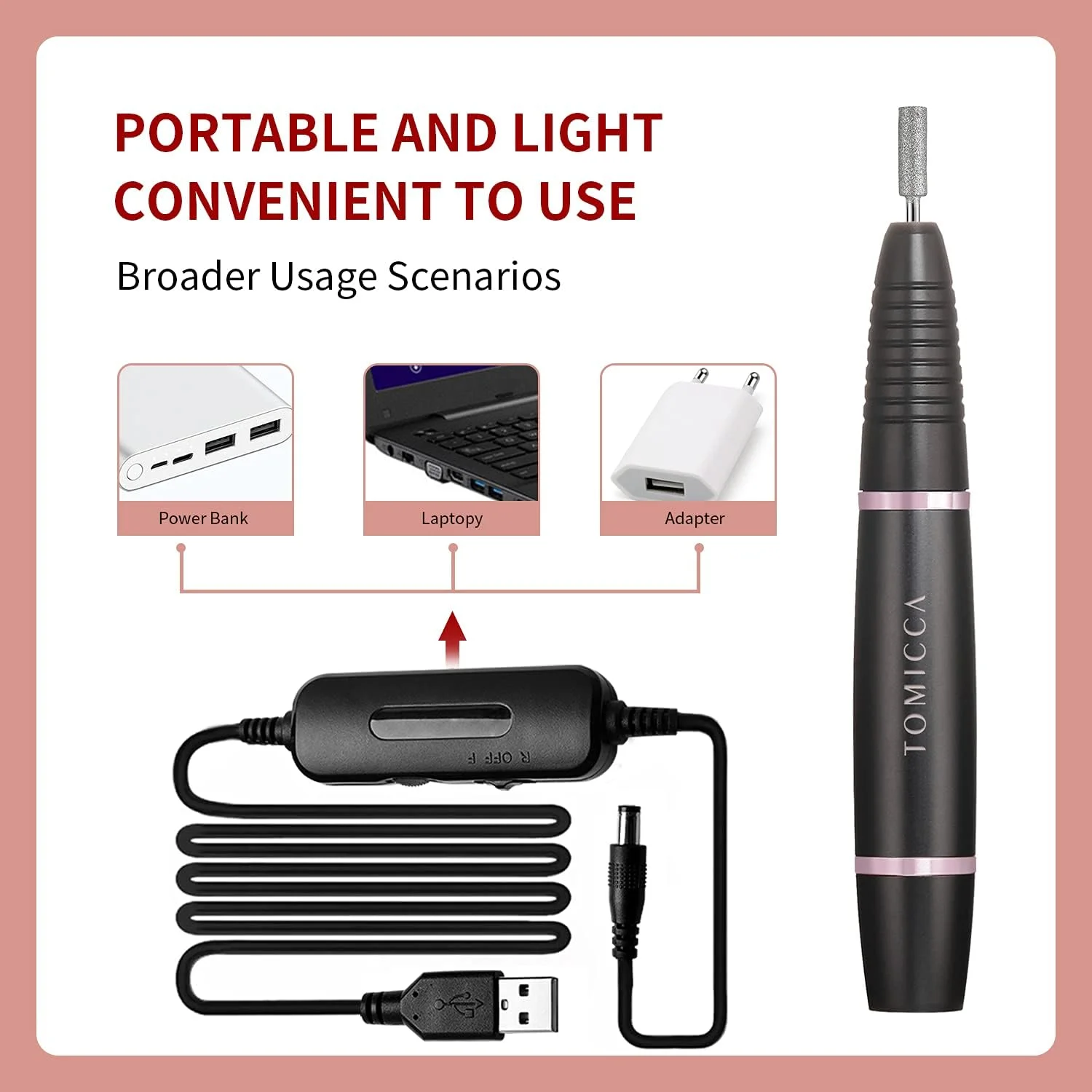 دستگاه سوهان برقی ناخن قابل حمل تومیکا، ست سوهان برقی ناخن 12 در 1، سوهان ناخن برقی حرفه ای 20000 دور در دقیقه، مناسب برای ناخن های اکریلیک، ناخن های ژلی، مانیکور، پدیکور، دستگاه پولیش برای استفاده در خانه و سالن دستگاه سوهان برقی ناخن قابل حمل تومیکا، ست سوهان برقی ناخن 12 در 1، سوهان ناخن برقی حرفه ای 20000 دور در دقیقه، مناسب برای ناخن های اکریلیک، ناخن های ژلی، مانیکور، پدیکور، دستگاه پولیش برای استفاده در خانه و سالن