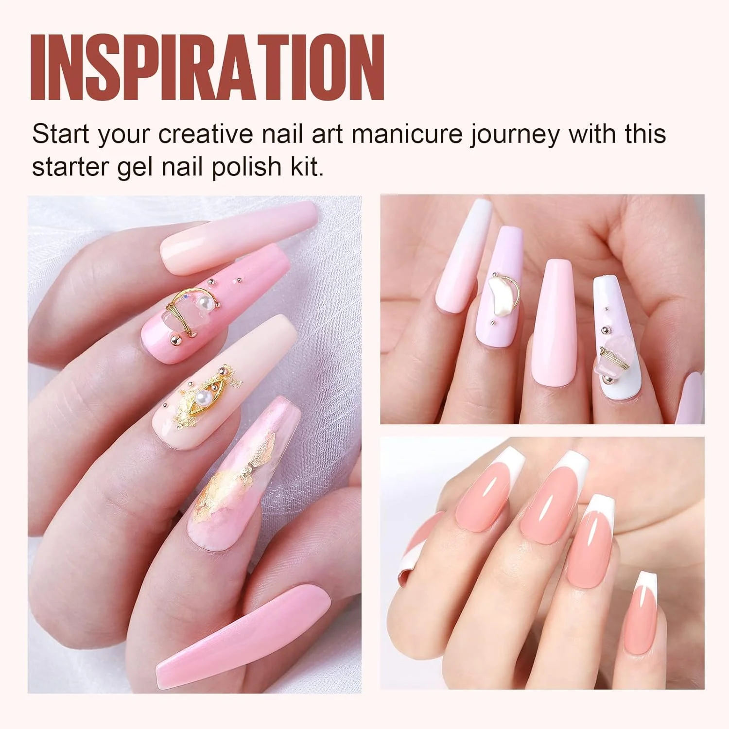 ست لاک ژل TOMICCA، شامل 6 رنگ صورتی کالباسی، سفید و لاک پایه و روکش به همراه دستگاه خشک کن ناخن UV 48 وات (دارای 3 تنظیمات تایمر) و ابزار و لوازم جانبی ضروری طراحی ناخن ست لاک ژل TOMICCA، شامل 6 رنگ صورتی کالباسی، سفید و لاک پایه و روکش به همراه دستگاه خشک کن ناخن UV 48 وات (دارای 3 تنظیمات تایمر) و ابزار و لوازم جانبی ضروری طراحی ناخن