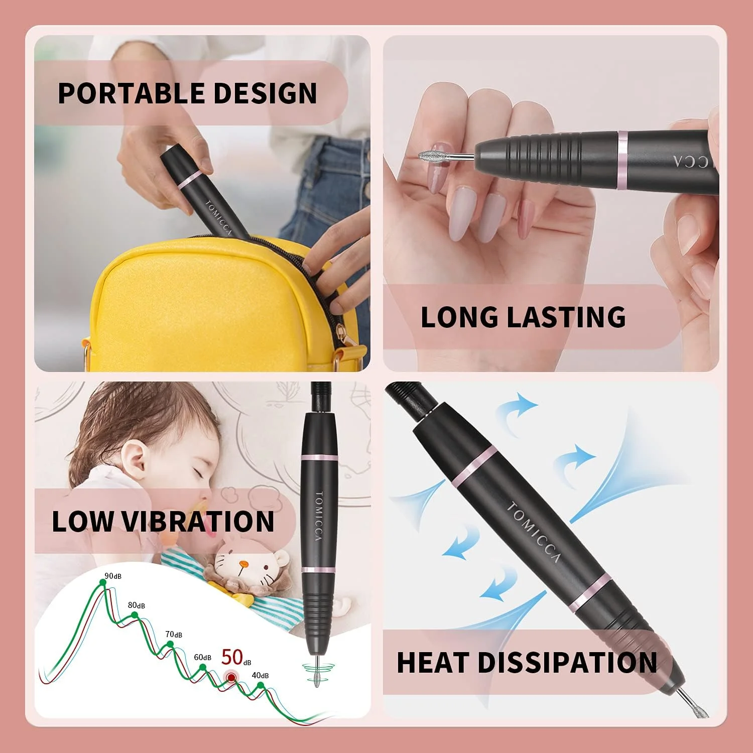 دستگاه سوهان برقی ناخن قابل حمل تومیکا، ست سوهان برقی ناخن 12 در 1، سوهان ناخن برقی حرفه ای 20000 دور در دقیقه، مناسب برای ناخن های اکریلیک، ناخن های ژلی، مانیکور، پدیکور، دستگاه پولیش برای استفاده در خانه و سالن دستگاه سوهان برقی ناخن قابل حمل تومیکا، ست سوهان برقی ناخن 12 در 1، سوهان ناخن برقی حرفه ای 20000 دور در دقیقه، مناسب برای ناخن های اکریلیک، ناخن های ژلی، مانیکور، پدیکور، دستگاه پولیش برای استفاده در خانه و سالن