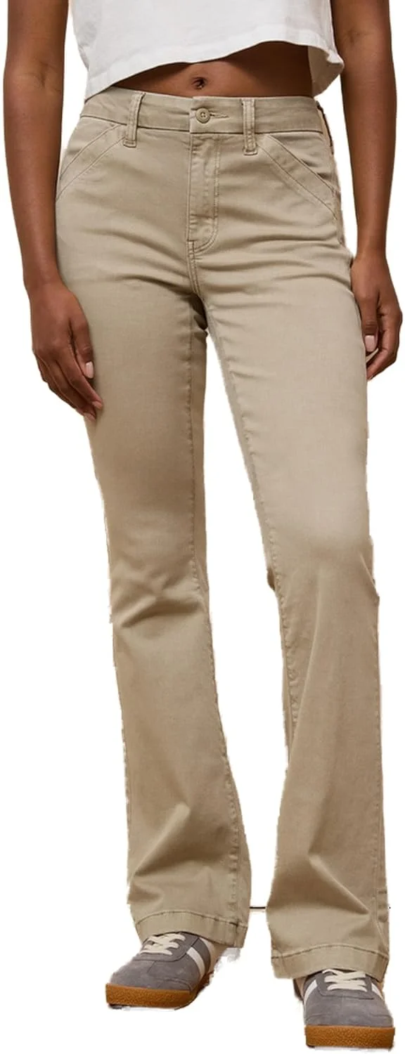 شلوار بوت کات زنانه امریکن ایگل مدل 336245460_Amec212، فاق کوتاه کشی، رنگ خاکی، سایز 6 کوتاه شلوار بوت کات زنانه امریکن ایگل مدل 336245460_Amec212، فاق کوتاه کشی، رنگ خاکی، سایز 6 کوتاه