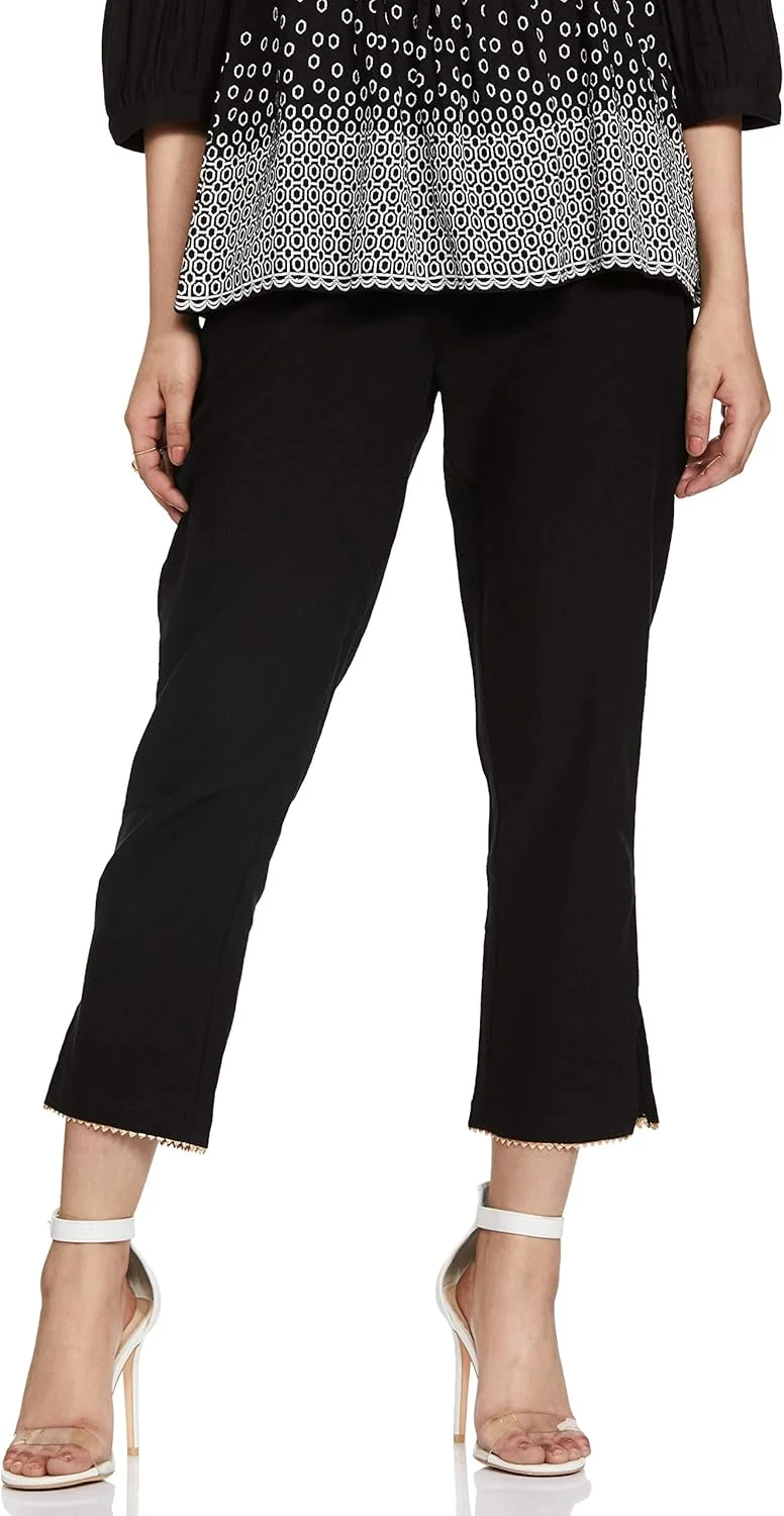 برند آمازون - شلوار کتان زنانه باریک و غیر رسمی Tavasya (209_مشکی_XXL) برند آمازون - شلوار کتان زنانه باریک و غیر رسمی Tavasya (209_مشکی_XXL)