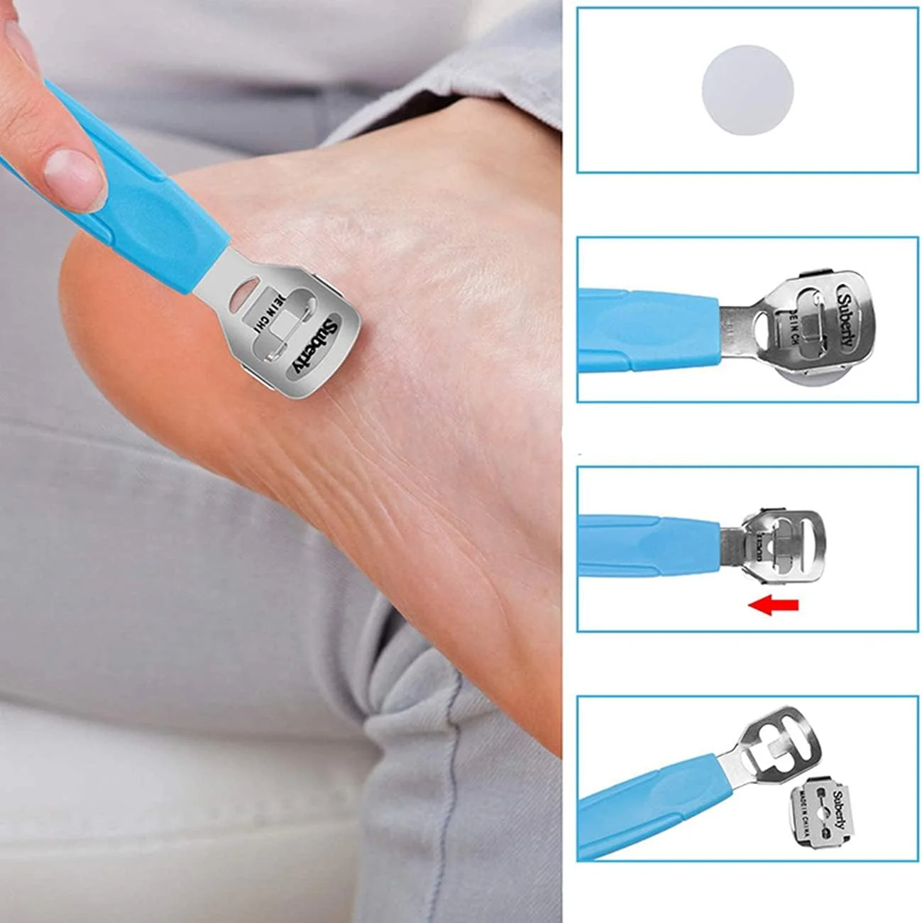 ست پدیکور U-HOOME، مجموعه 20 عددی ابزار پدیکور حرفه ای، ست مراقبت از پا از جنس استیل ضد زنگ برای از بین بردن پوست سفت و پوست سر