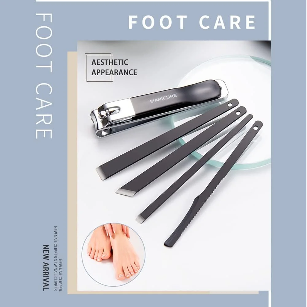 ست مانیکور TZAONEN با کیف، ست ناخن گیر پدیکور - ست مانیکور 18 تکه استیل ضد زنگ، ست های حرفه ای پیرایش، ابزار قیچی مراقبت از ناخن (آبی تیره) ست مانیکور TZAONEN با کیف، ست ناخن گیر پدیکور - ست مانیکور 18 تکه استیل ضد زنگ، ست های حرفه ای پیرایش، ابزار قیچی مراقبت از ناخن (آبی تیره)
