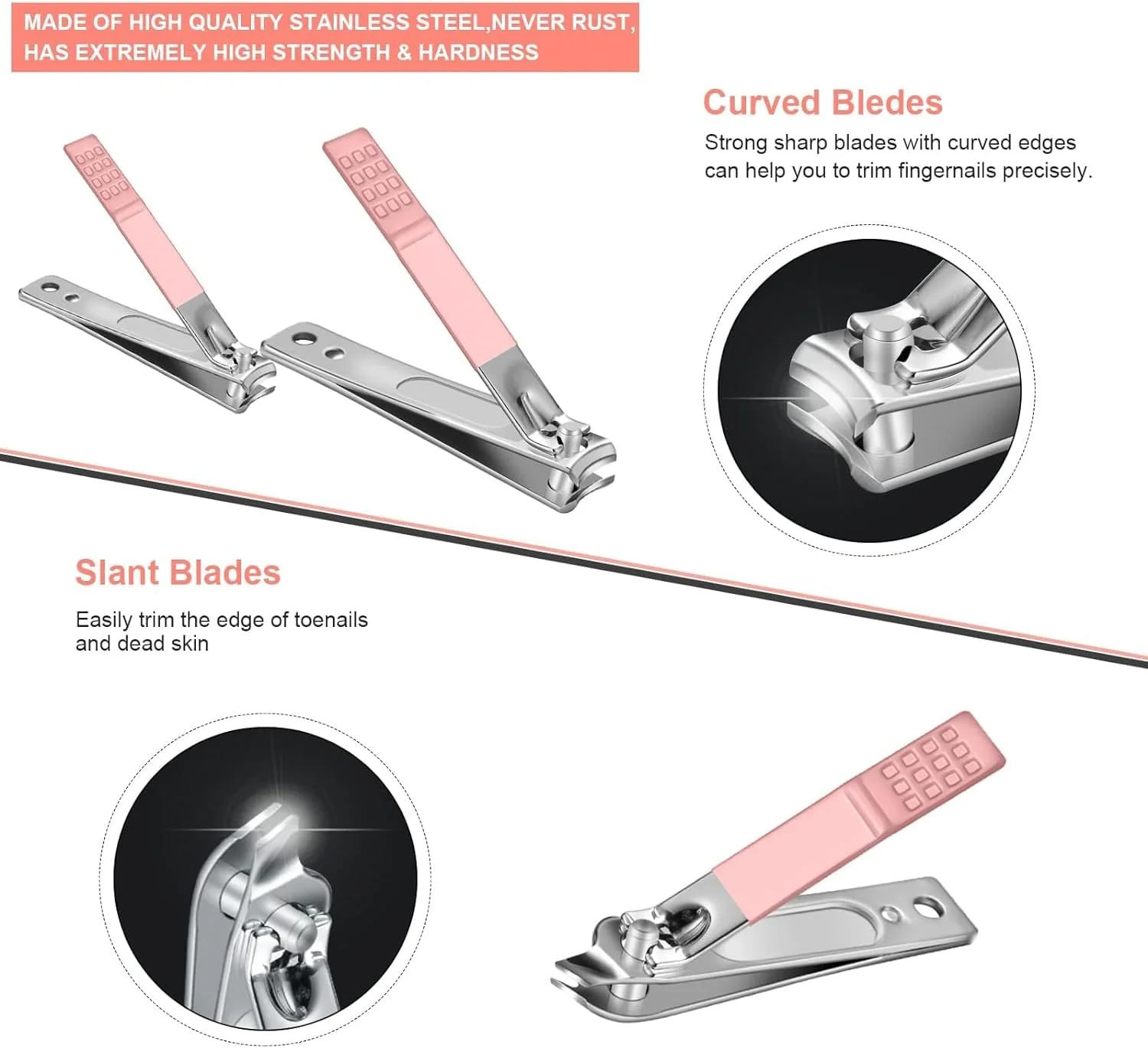 ست مانیکور YHRY، کیت حرفه ای پدیکور، ست ناخن گیر، 18 تکه ابزار مراقبت از ناخن، کیت پیرایش، با کیف مسافرتی لوکس ارتقا یافته (صورتی) ست مانیکور YHRY، کیت حرفه ای پدیکور، ست ناخن گیر، 18 تکه ابزار مراقبت از ناخن، کیت پیرایش، با کیف مسافرتی لوکس ارتقا یافته (صورتی)