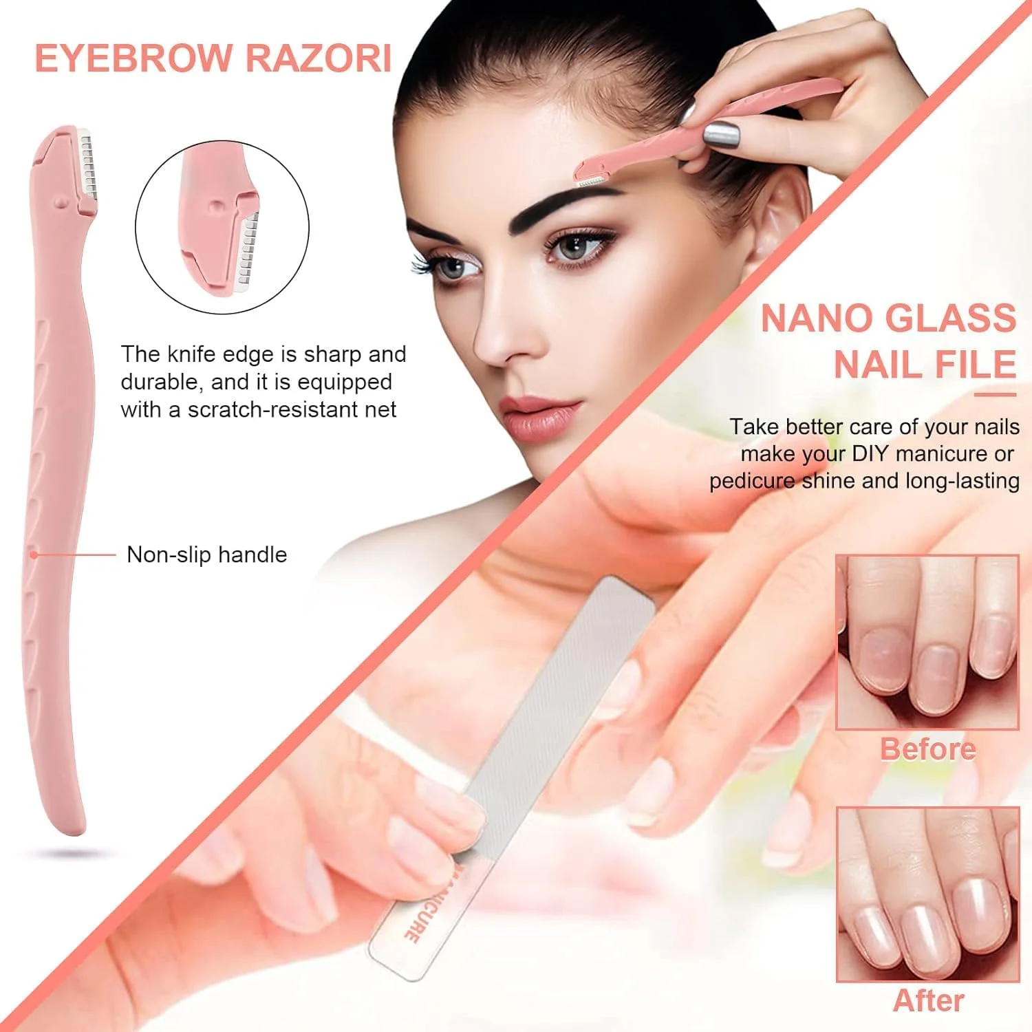 ست مانیکور YHRY، کیت حرفه ای پدیکور، ست ناخن گیر، 18 تکه ابزار مراقبت از ناخن، کیت پیرایش، با کیف مسافرتی لوکس ارتقا یافته (صورتی) ست مانیکور YHRY، کیت حرفه ای پدیکور، ست ناخن گیر، 18 تکه ابزار مراقبت از ناخن، کیت پیرایش، با کیف مسافرتی لوکس ارتقا یافته (صورتی)