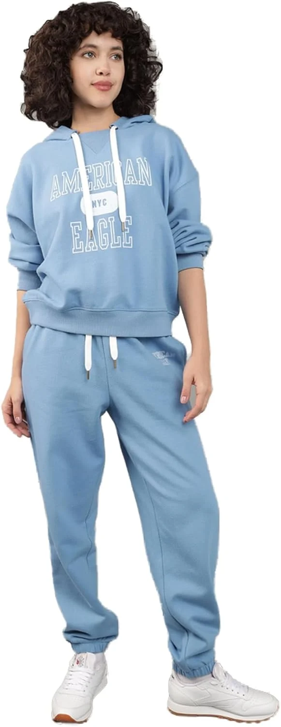 شلوار جاگر زنانه امریکن ایگل، پشمی، طرح دار، مدل Baggy، سایز L، آبی شلوار جاگر زنانه امریکن ایگل، پشمی، طرح دار، مدل Baggy، سایز L، آبی