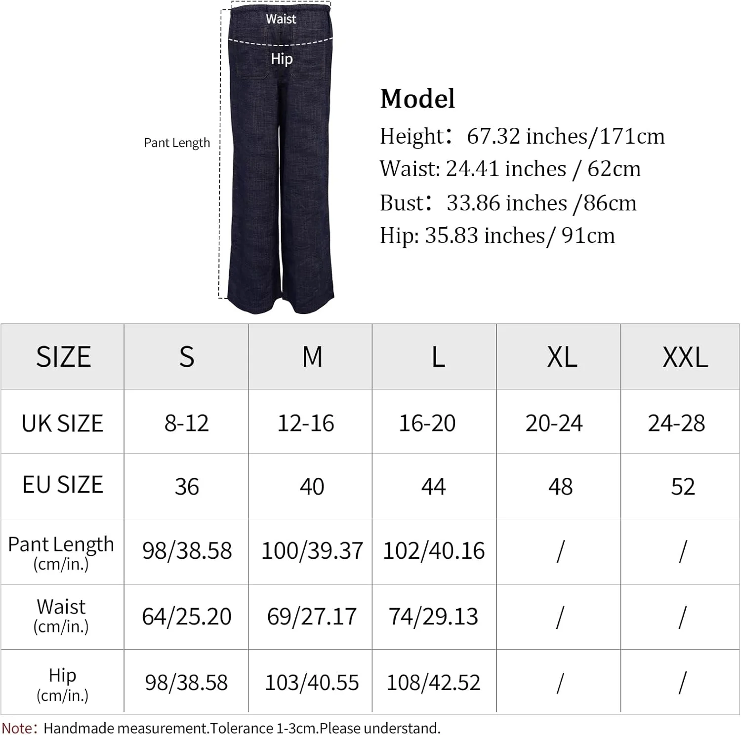 شلوار زنانه آماژیو، ترکیبی از کتان، شلوار راحت پاچه گشاد زنانه، کمر کشی، دارای جیب، فرم آزاد شلوار زنانه آماژیو، ترکیبی از کتان، شلوار راحت پاچه گشاد زنانه، کمر کشی، دارای جیب، فرم آزاد