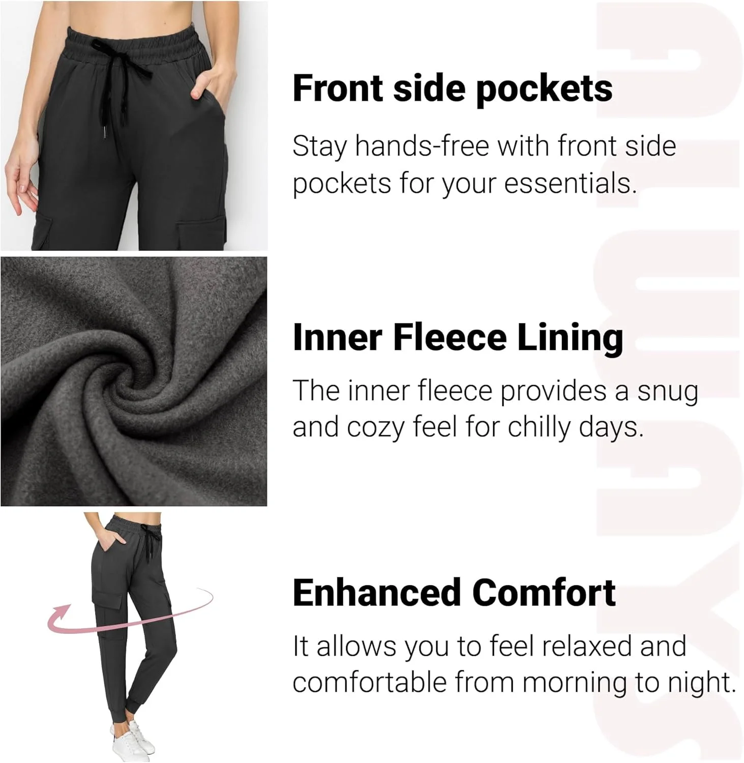 شلوار جاگر پشمی زنانه ALWAYS - شلوار گرم و نرم و راحت با جیب شلوار جاگر پشمی زنانه ALWAYS - شلوار گرم و نرم و راحت با جیب