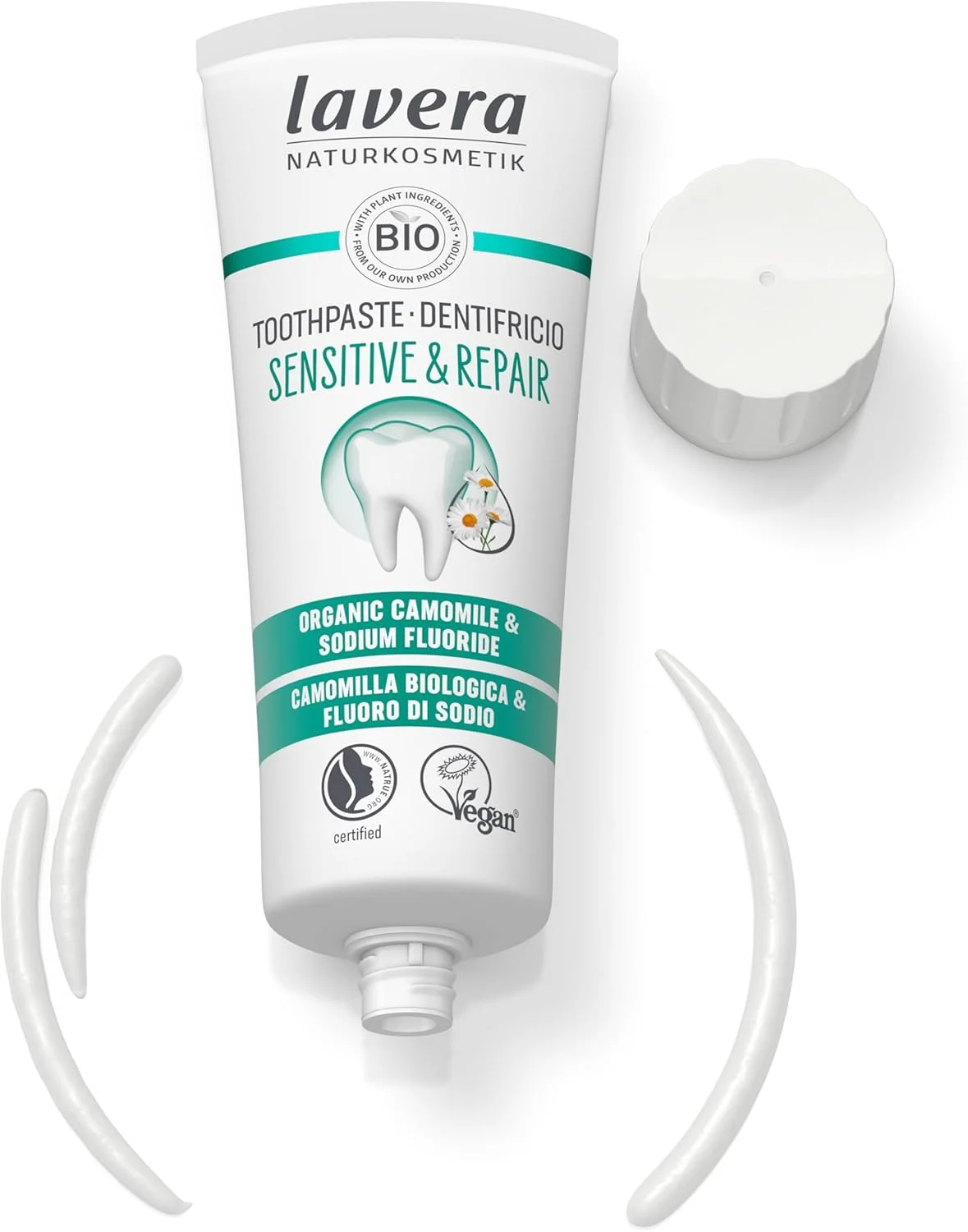 خمیر دندان ارگانیک و ترمیم کننده دندان های حساس لاورا با فلوراید 75 میلی لیتر