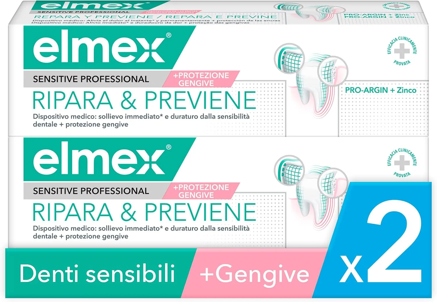 خمیر دندان المکس مدل Sensitive Professional Repair & Prevent حجم 75 میلی لیتر (2 عدد)