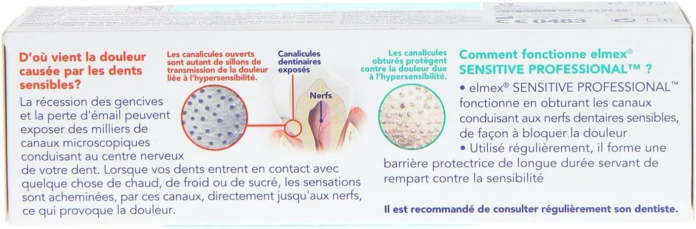 خمیر دندان профессиональный чувствительный Elmex حجم 75 میلی لیتر خمیر دندان профессиональный чувствительный Elmex حجم 75 میلی لیتر
