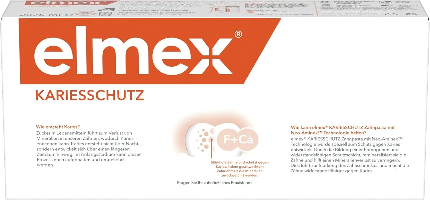 الْمِکس - خمیر دندان محافظت از پوسیدگی، بسته دوقلو (2x75 میلی لیتر)