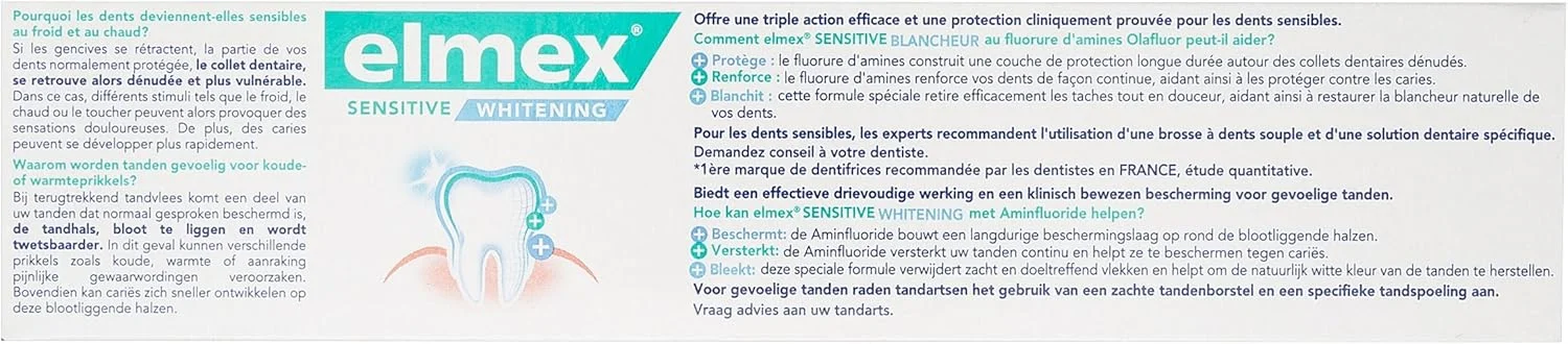 خمیر دندان سفید کننده دندان های حساس المکس، 75 میلی لیتر، بسته 3 عددی