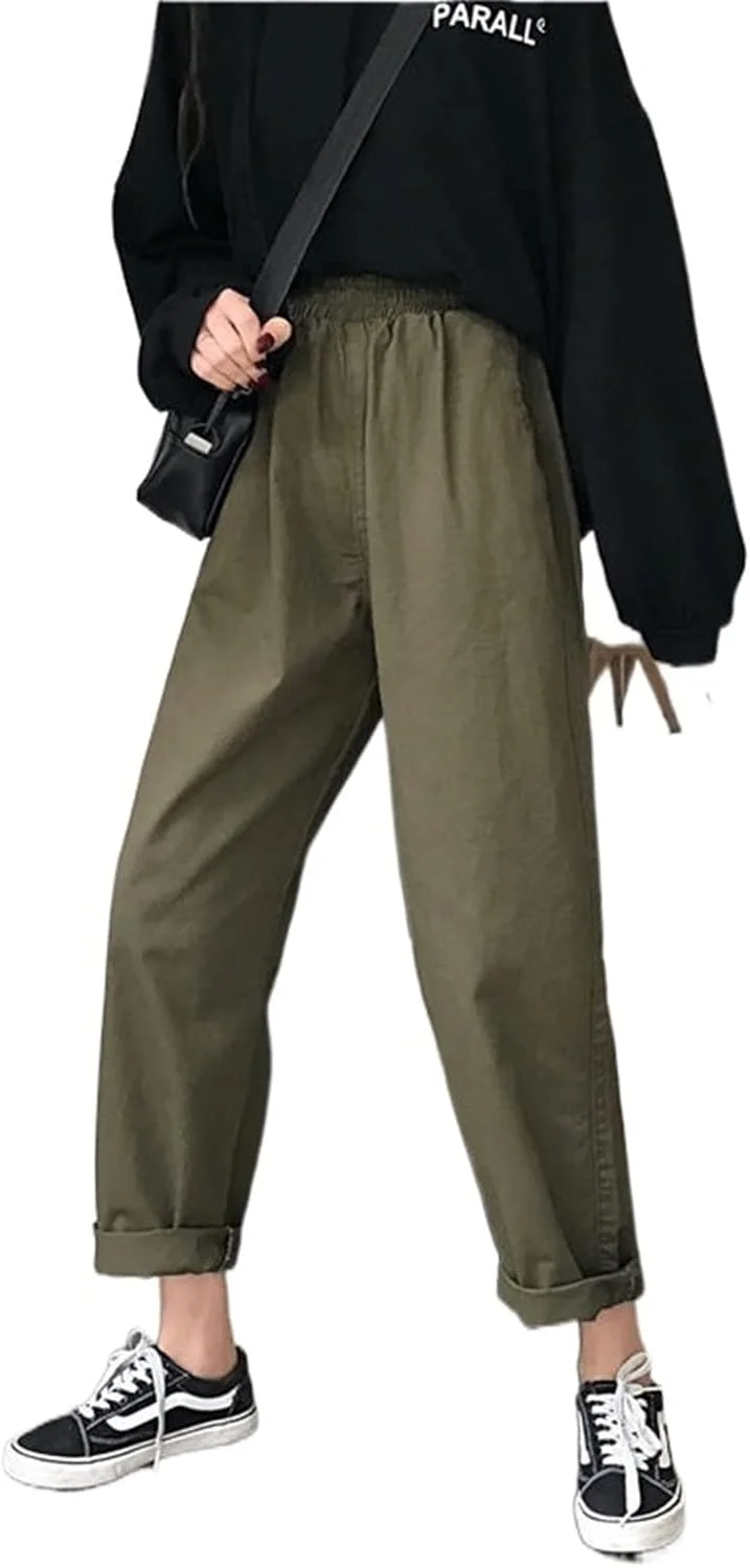 شلوار زنانه BEABAG مناسب کار، استایل دانشجویی، استریت ور، کژوال و خنک برای بهار (رنگ: آبی تیره، سایز: XXXL)