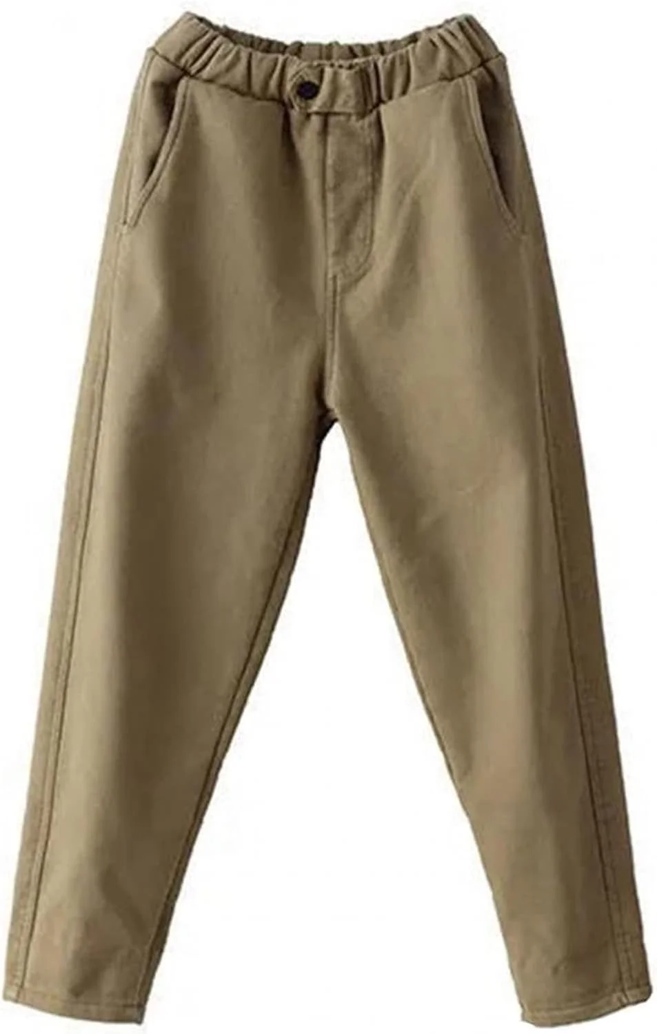 شلوار زنانه BEABAG، شلوار زمستانی زنانه، کشمیر بره ای، فیت باریک، شلوار گرم زنانه، شلوار هارلن، آستر ضخیم، شلوار ورزشی پشمی پاییزی (رنگ: قهوه ای، سایز: XL)