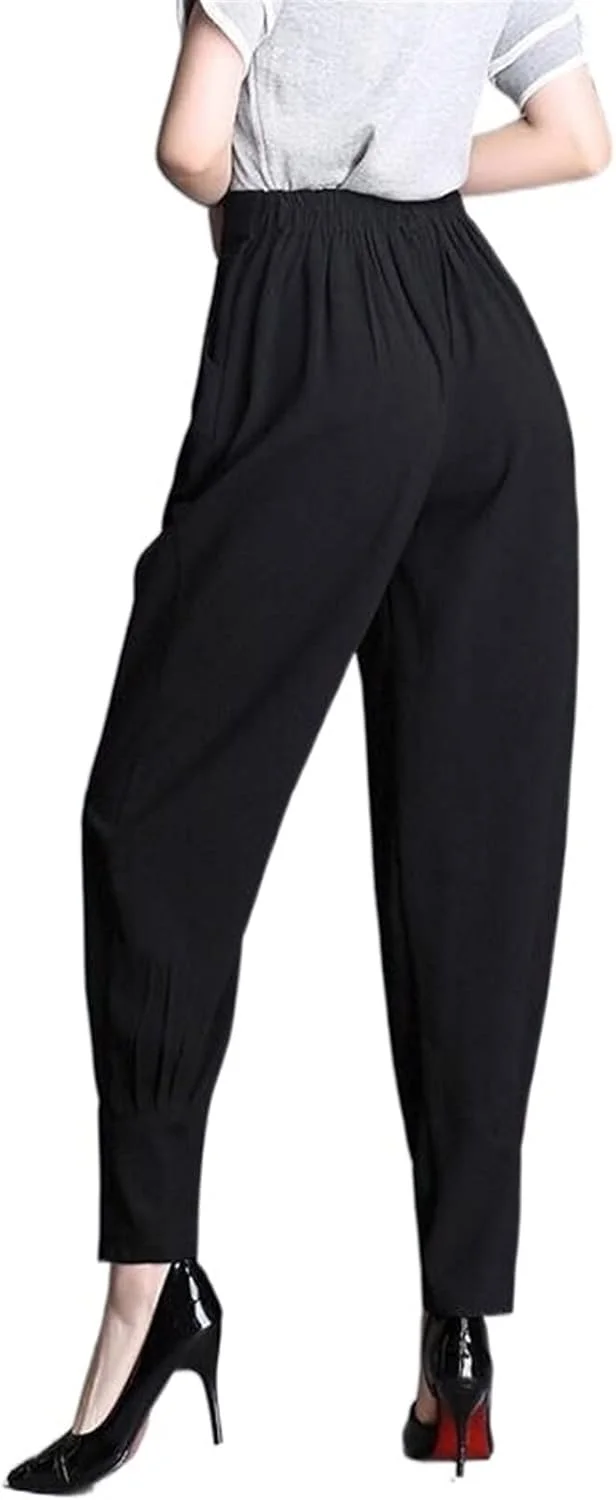 شلوار زنانه BEABAG، شلوار زنانه بهاره و پاییزی، شلوار گشاد زنانه غیر رسمی (رنگ: Hortel، سایز: M)