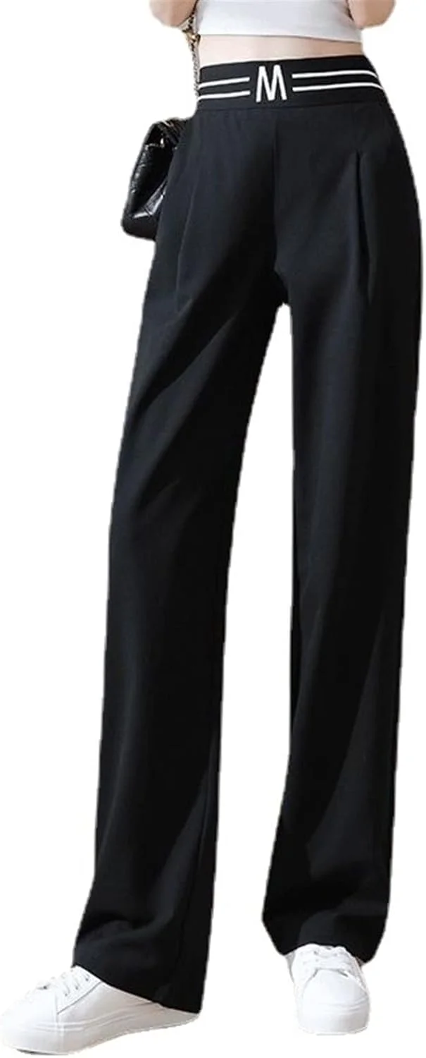 شلوار زنانه BEABAG مشکی، مدل گشاد، مناسب بهار و پاییز، کمر بلند، سایز بزرگ، مناسب کار، لباس های غیر رسمی، شلوار مدل شلوار کت و شلوار (رنگ: Hortel، سایز: L)