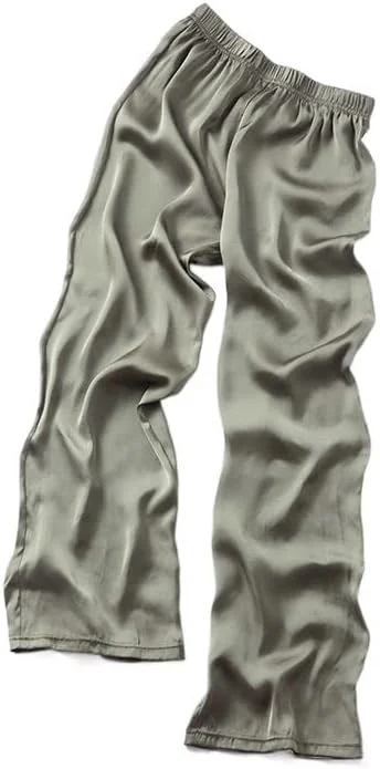 شلوار زنانه BEABAG، شلوار ساتن رنگ ثابت پاچه گشاد زنانه، شلوار تابستانی گشاد کمر بلند راسته، شلوار کژوال لارج با کمر کشی الاستیک (رنگ: خاکستری، سایز: L 60-70 کیلوگرم) شلوار زنانه BEABAG، شلوار ساتن رنگ ثابت پاچه گشاد زنانه، شلوار تابستانی گشاد کمر بلند راسته، شلوار کژوال لارج با کمر کشی الاستیک (رنگ: خاکستری، سایز: L 60-70 کیلوگرم)