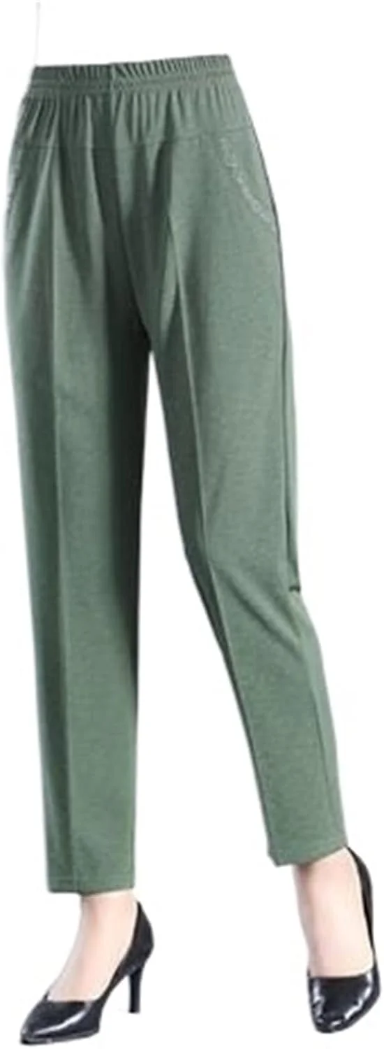 شلوار زنانه BEABAG، شلوار راسته غیررسمی زنانه، شلوار نازک و گشاد بهاره و تابستانی با جیب و کمر کشی بلند، مدل جدید زنانه (رنگ: سبز تیره، سایز: 5XL) شلوار زنانه BEABAG، شلوار راسته غیررسمی زنانه، شلوار نازک و گشاد بهاره و تابستانی با جیب و کمر کشی بلند، مدل جدید زنانه (رنگ: سبز تیره، سایز: 5XL)
