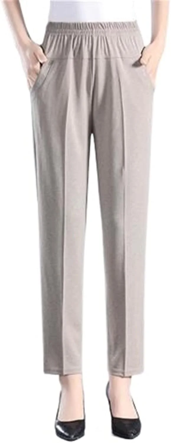 شلوار زنانه BEABAG، شلوار راسته غیر رسمی زنانه، شلوار نازک و گشاد بهاره و تابستانی با کمر کشی بلند و جیب، شلوار زنانه جدید (رنگ: خاکی، سایز: XL) شلوار زنانه BEABAG، شلوار راسته غیر رسمی زنانه، شلوار نازک و گشاد بهاره و تابستانی با کمر کشی بلند و جیب، شلوار زنانه جدید (رنگ: خاکی، سایز: XL)