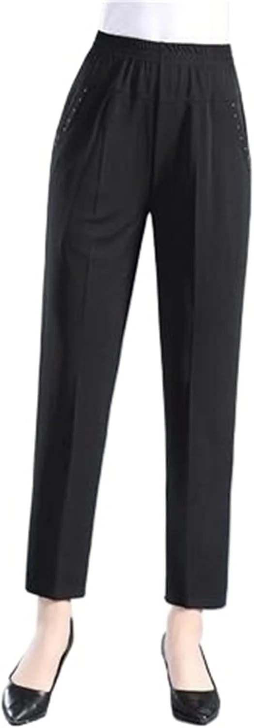 شلوار زنانه BEABAG، شلوار راسته غیررسمی زنانه، شلوار گشاد و نازک الاستیک کمر بلند جیب دار بهاره و تابستانی، مدل جدید (رنگ: Hortel، سایز: 5XL) شلوار زنانه BEABAG، شلوار راسته غیررسمی زنانه، شلوار گشاد و نازک الاستیک کمر بلند جیب دار بهاره و تابستانی، مدل جدید (رنگ: Hortel، سایز: 5XL)