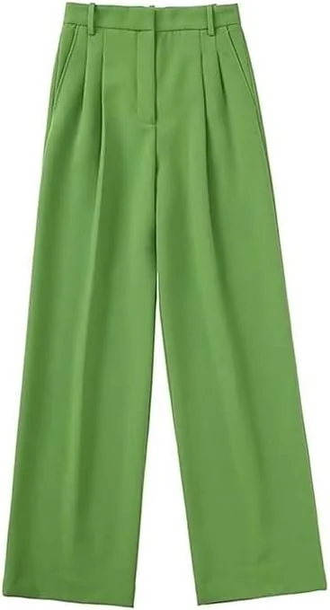 شلوار زنانه BEABAG، شلوار پاچه گشاد زنانه با جیب های جانبی، زیپ و دکمه در قسمت کمر (سایز: L) شلوار زنانه BEABAG، شلوار پاچه گشاد زنانه با جیب های جانبی، زیپ و دکمه در قسمت کمر (سایز: L)