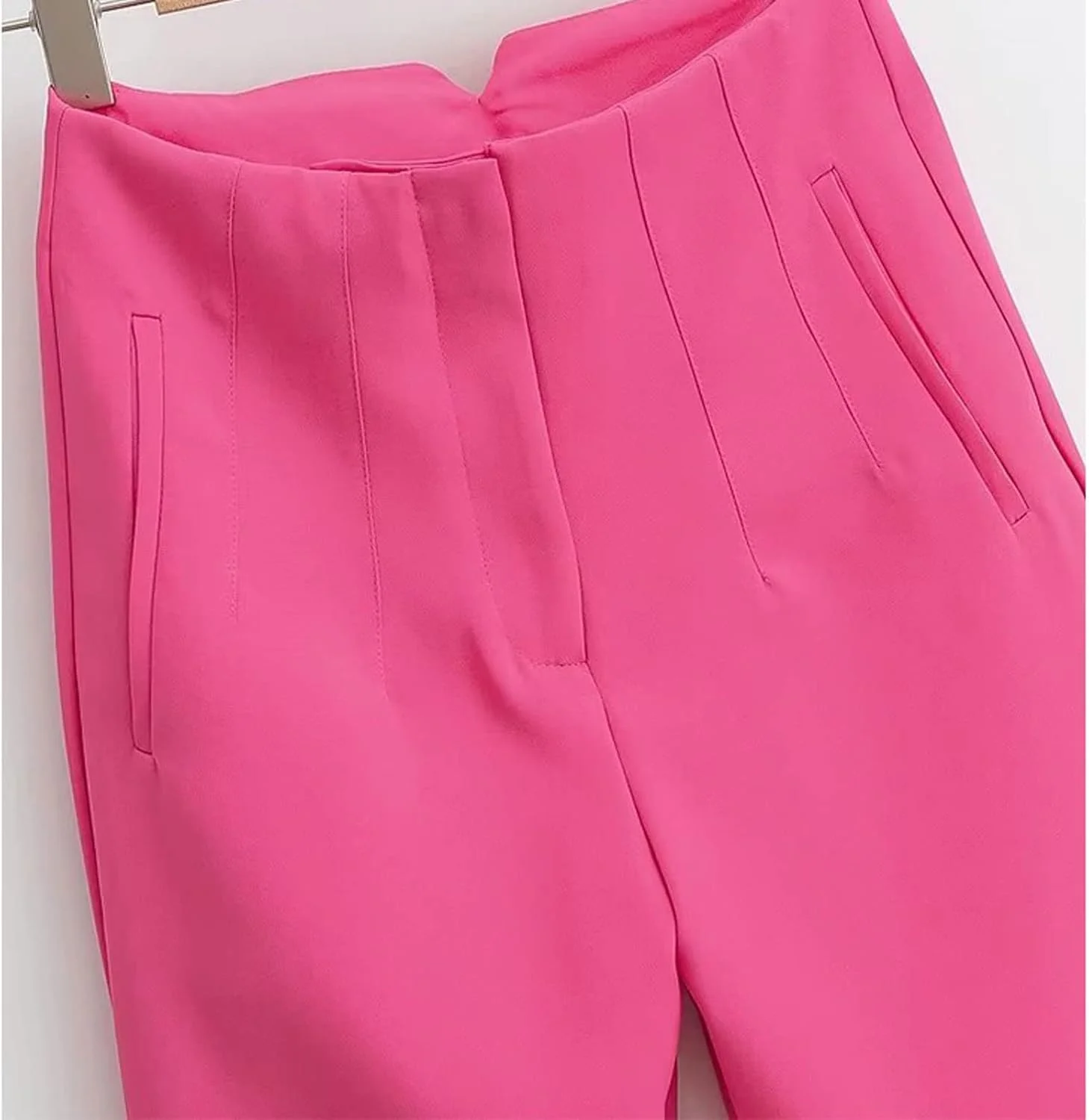 شلوار زنانه BEABAG، مناسب استایل اداری، رنگ میوه ای، شلوار راسته، شلوار گاه به گاه با کمر بلند، زیپ دار و قد تا مچ پا (سایز: L) شلوار زنانه BEABAG، مناسب استایل اداری، رنگ میوه ای، شلوار راسته، شلوار گاه به گاه با کمر بلند، زیپ دار و قد تا مچ پا (سایز: L)