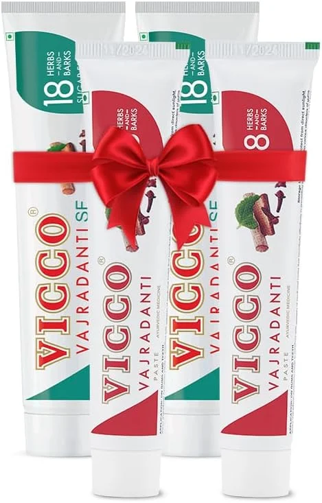 مجموعه چهارتایی ویکو - ویکو واجرادنتی با طعم سونف [بسته 2 عددی | 160 گرمی] و واجرادنتی با طعم دالچینی [بسته 2 عددی | 160 گرمی]