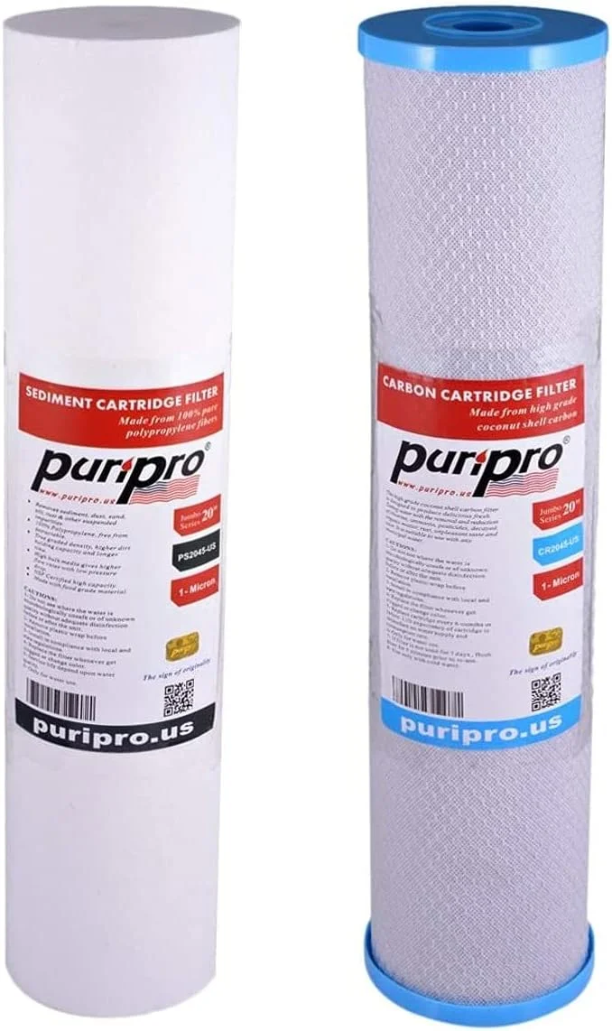 ست فیلتر جایگزین کارتریج فیلتر آب پوری پرو برای فیلتراسیون کل خانه، محفظه جامبو بیگ بلو برای ویلا و رستوران ها