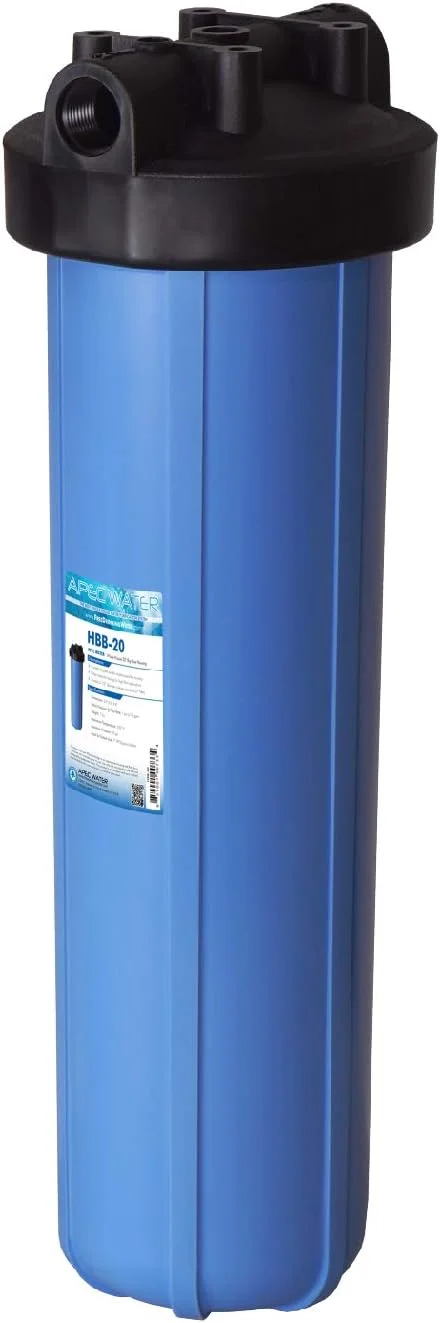 محفظه فیلتر آب بزرگ آبی 20 اینچی APEC Water Systems HBB-20 با ورودی/خروجی 1 اینچی