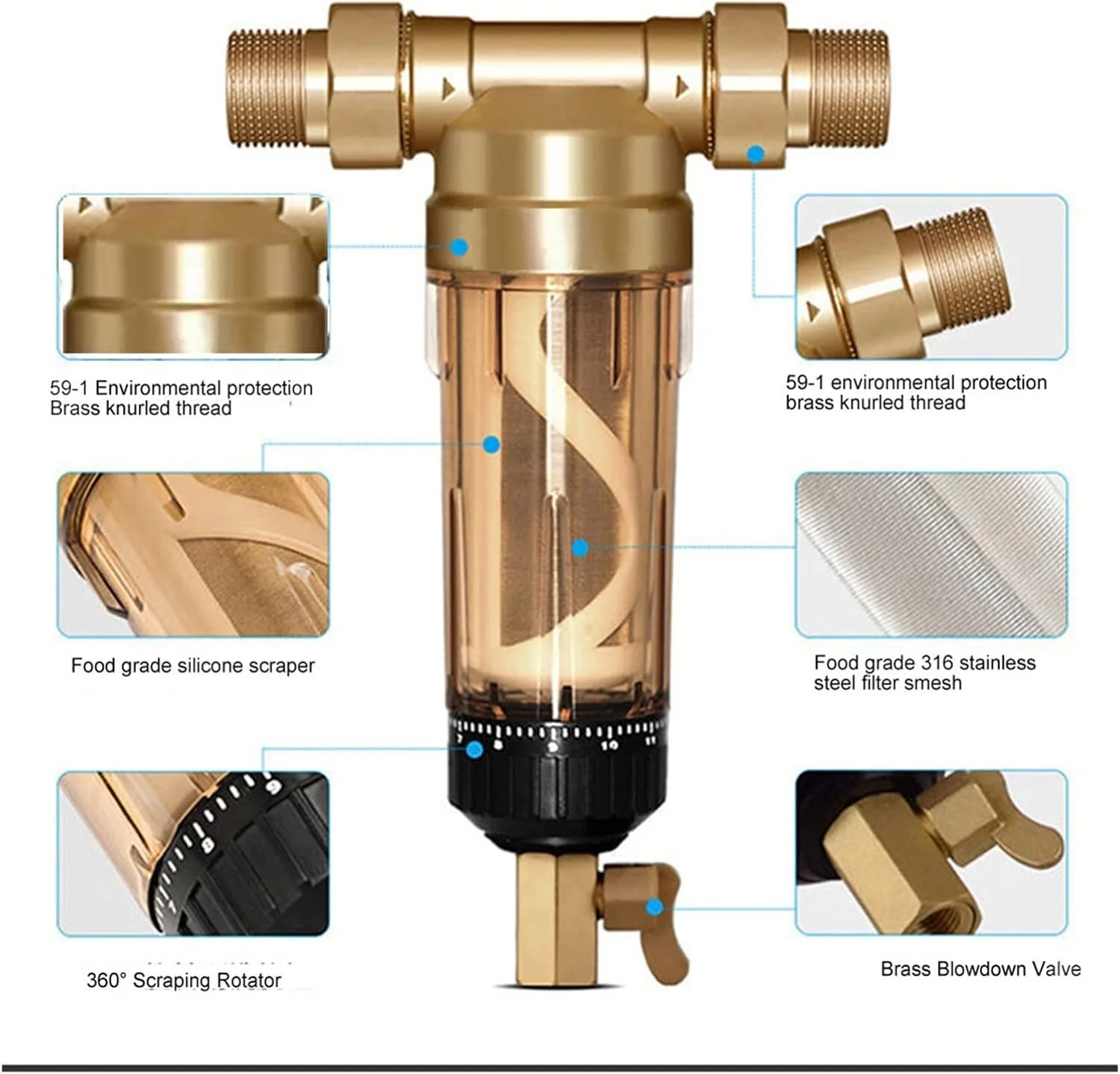 سیستم فیلتر آب WRQzxcv، پیش فیلتر چرخشی رسوبی کل خانه، سیستم تصفیه پیش فیلتر مرکزی، شستشوی معکوس، استیل ضد زنگ، چند منظوره (0.75 اینچ) سیستم فیلتر آب WRQzxcv، پیش فیلتر چرخشی رسوبی کل خانه، سیستم تصفیه پیش فیلتر مرکزی، شستشوی معکوس، استیل ضد زنگ، چند منظوره (0.75 اینچ)