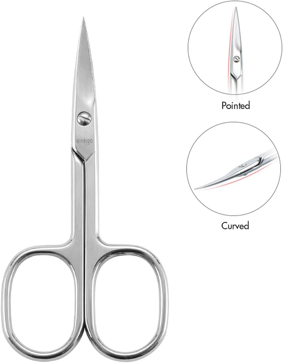 قیچی مانیکور ممتاز LIVINGO، چند منظوره، استیل ضد زنگ، کیت زیبایی پدیکور و مانیکور برای ناخن، ابرو، مژه، پوست خشک، تیغه خمیده 3.5 اینچ قیچی مانیکور ممتاز LIVINGO، چند منظوره، استیل ضد زنگ، کیت زیبایی پدیکور و مانیکور برای ناخن، ابرو، مژه، پوست خشک، تیغه خمیده 3.5 اینچ