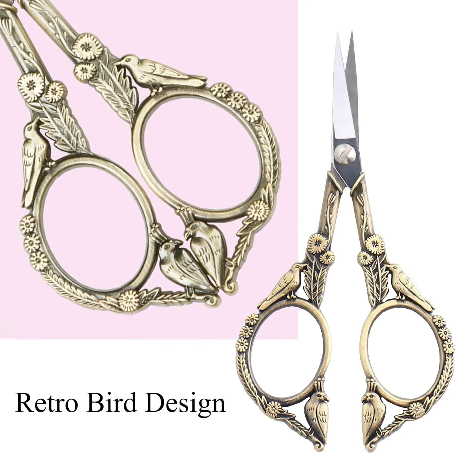 2 عدد قیچی ابرو طرح قدیمی استیل ضد زنگ، قیچی های دقیق برای کوتیکول، گلدوزی، آرایش و زیبایی برای ناخن، موهای صورت، ابرو، مژه، موهای بینی، سبیل، مانیکور، ابزار نخ قلاب بافی 2 عدد قیچی ابرو طرح قدیمی استیل ضد زنگ، قیچی های دقیق برای کوتیکول، گلدوزی، آرایش و زیبایی برای ناخن، موهای صورت، ابرو، مژه، موهای بینی، سبیل، مانیکور، ابزار نخ قلاب بافی