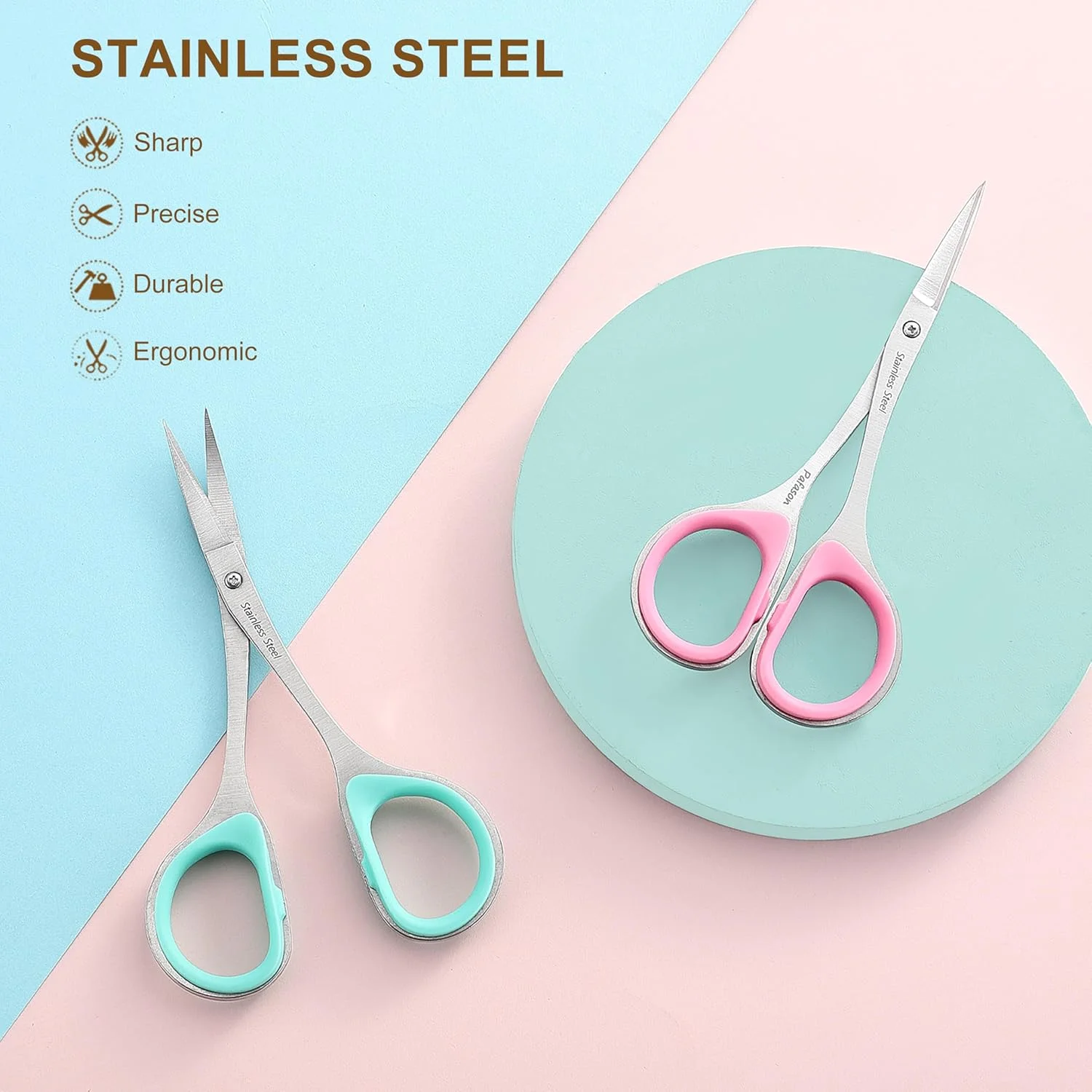 ست قیچی مانیکور ناخن خمیده و صاف استیل پافاسون با کیف چرمی PU ممتاز، ابزار چند منظوره پدیکور و زیبایی برای ناخن و پوست خشک ست قیچی مانیکور ناخن خمیده و صاف استیل پافاسون با کیف چرمی PU ممتاز، ابزار چند منظوره پدیکور و زیبایی برای ناخن و پوست خشک