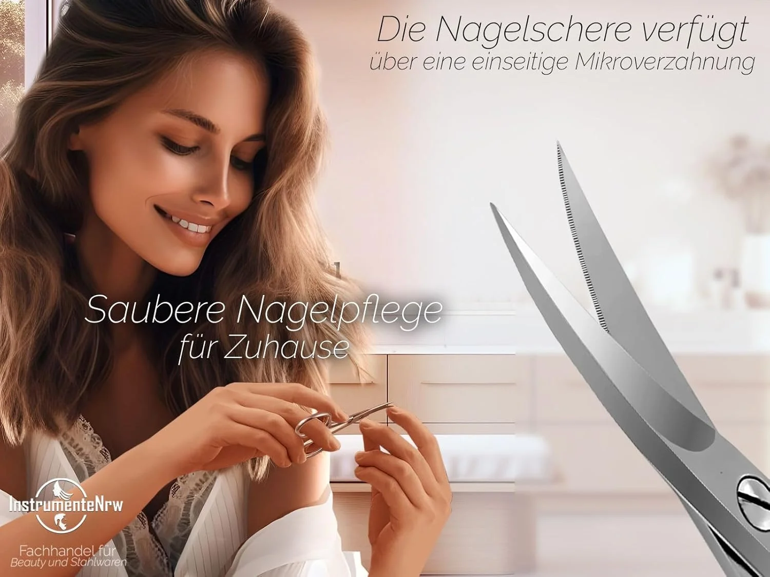 قیچی ناخن سولینگن با دندانه های ریز یک طرفه، ساخت آلمان، قیچی ناخن پا از جنس استیل ضد زنگ با سطح برش فوق العاده تیز و کمی خمیده برای مانیکور و پدیکور، 9.5 سانتی متر قیچی ناخن سولینگن با دندانه های ریز یک طرفه، ساخت آلمان، قیچی ناخن پا از جنس استیل ضد زنگ با سطح برش فوق العاده تیز و کمی خمیده برای مانیکور و پدیکور، 9.5 سانتی متر