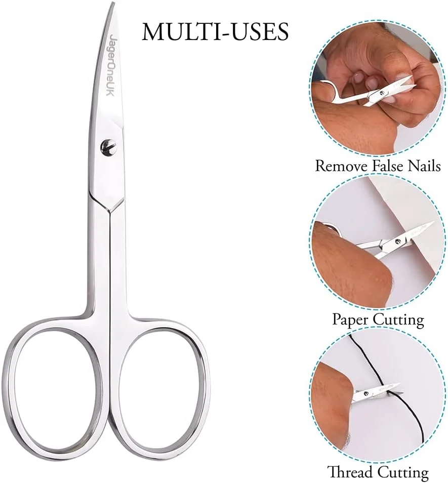 قیچی ناخن حرفه ای، تیغه تیز چند منظوره استیل ضد زنگ ابزار زیبایی برای مانیکور، پدیکور، ناخن انگشتان دست و پا، ابرو، مژه و پوست خشک قیچی ناخن حرفه ای، تیغه تیز چند منظوره استیل ضد زنگ ابزار زیبایی برای مانیکور، پدیکور، ناخن انگشتان دست و پا، ابرو، مژه و پوست خشک