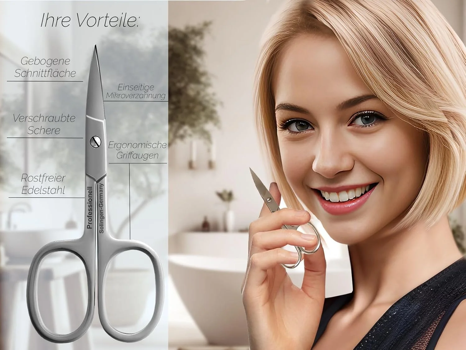 قیچی ناخن سولینگن با دندانه های ریز یک طرفه، ساخت آلمان، قیچی ناخن پا از جنس استیل ضد زنگ با سطح برش فوق العاده تیز و کمی خمیده برای مانیکور و پدیکور، 9.5 سانتی متر قیچی ناخن سولینگن با دندانه های ریز یک طرفه، ساخت آلمان، قیچی ناخن پا از جنس استیل ضد زنگ با سطح برش فوق العاده تیز و کمی خمیده برای مانیکور و پدیکور، 9.5 سانتی متر